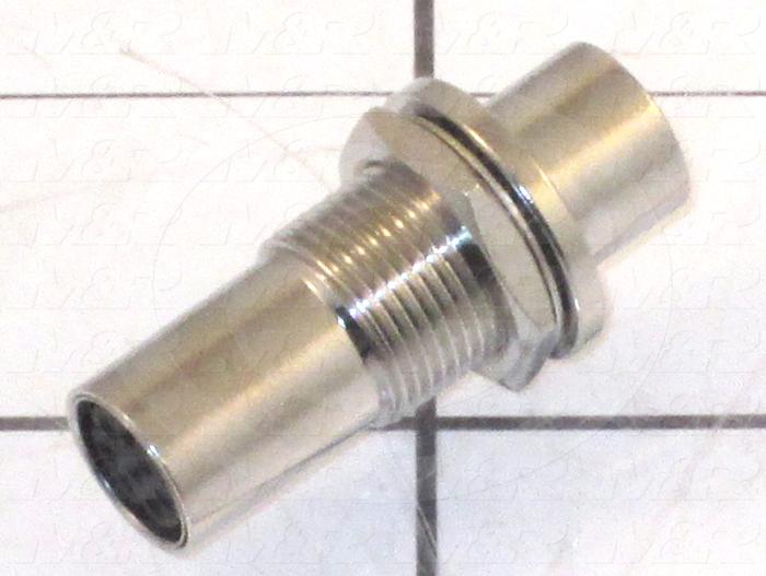 Connector, Feed-Thru Adapter, Female/Female, Mini Din 8, TWISTLOCK Terminal, 5.08MM, 400VAC, 15A