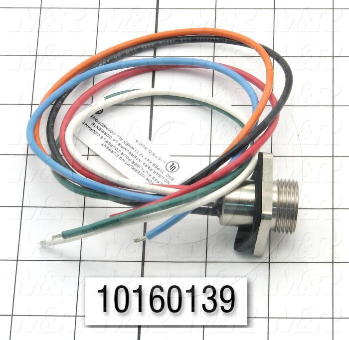 Connector for Power, Mini-Quick, Flanged Receptacle, 6 Poles