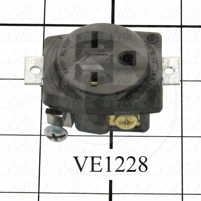 Connector for Power, Receptacle, 240V, 15A