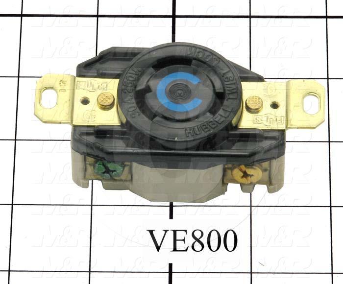 Connector for Power, Receptacle, 250V, 30A