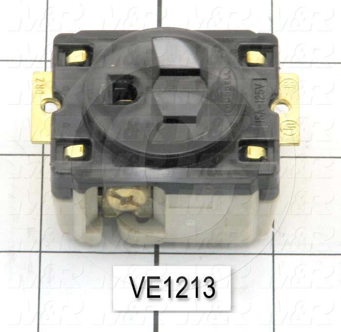 Connector for Power, Receptacle, 3 Poles, 120V