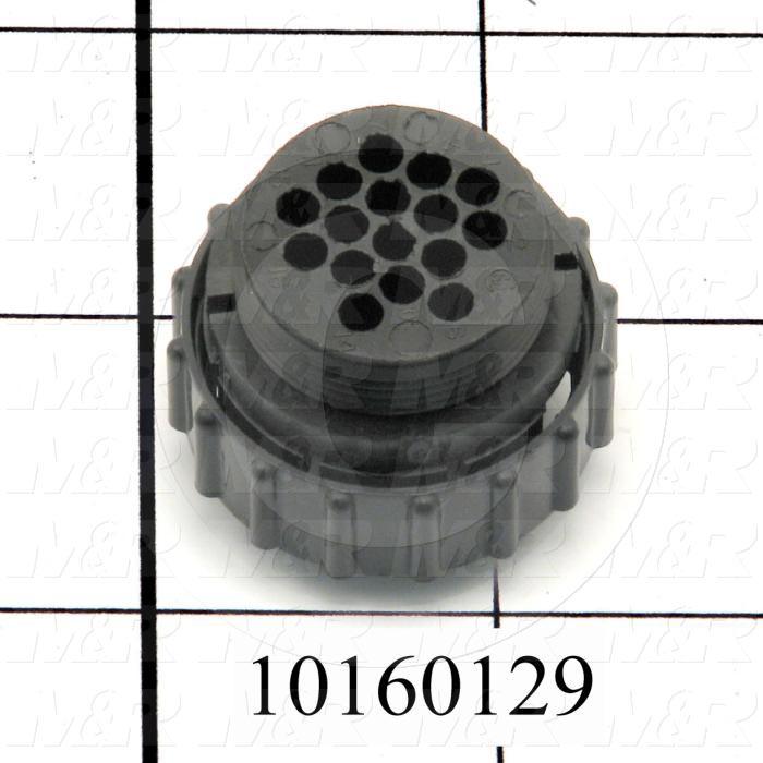 Connector, HARAX, Female, 16-Contact, TWISTLOCK Terminal, 5.08MM, 400VAC, 15A, Size 17