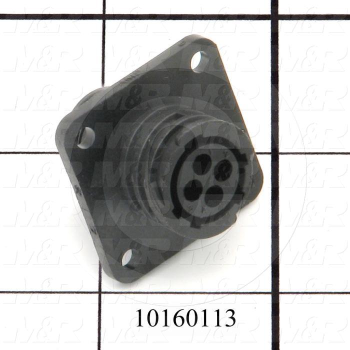 Connector, HARAX, Female, 4-Contact, TWISTLOCK Terminal, 5.08MM, 400VAC, 15A