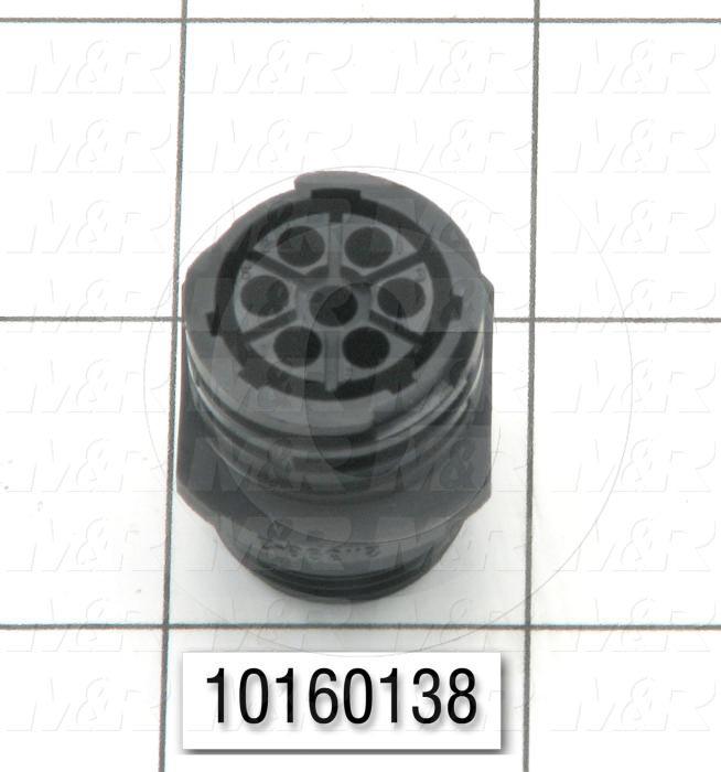 Connector, HARAX, Female, 7-Contact, TWISTLOCK Terminal, 5.08MM, 400VAC, 15A, Size 13