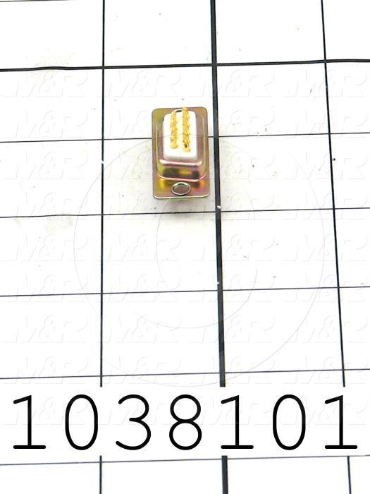 Connector, HARAX, Female, DB-9, TWISTLOCK Terminal, 5.08MM, 400VAC, 15A, With Solder Pot Contact