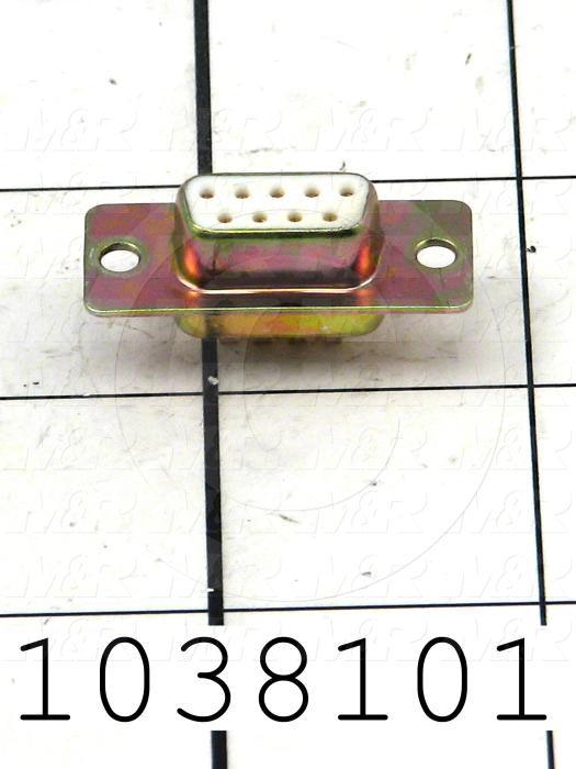 Connector, HARAX, Female, DB-9, TWISTLOCK Terminal, 5.08MM, 400VAC, 15A, With Solder Pot Contact