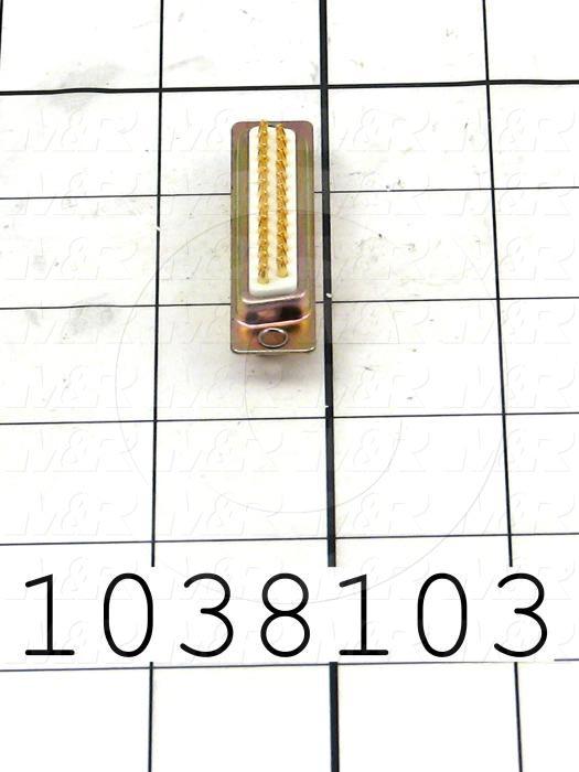 Connector, HARAX, Male, DB-25, TWISTLOCK Terminal, 5.08MM, 400VAC, 15A, With Solder Pot Contact