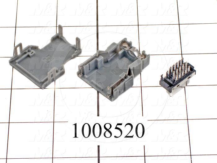 Connector Kit, 20-Pin Female Connector w. Solder lug, Connector Cover