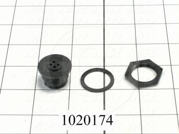 Connector, Panel Mount, Female, 4-Socket, TWISTLOCK Terminal, 5.08MM