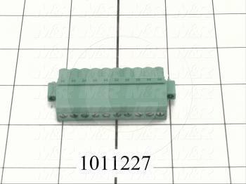 Connector, Plug, 10-Contact, Screw Terminal, 5.08MM, 250V, 12A