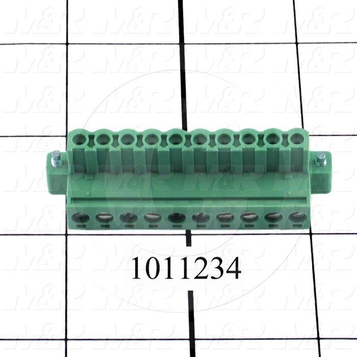 Connector, Plug, Female, 10-Contact, TWISTLOCK Terminal, 5.08MM, 250V, 12A