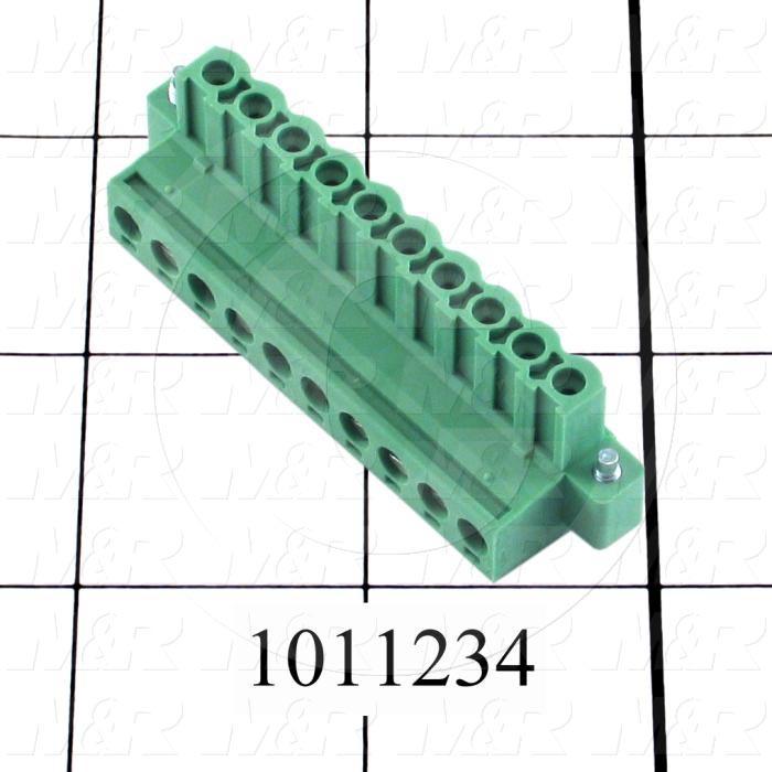 Connector, Plug, Female, 10-Contact, TWISTLOCK Terminal, 5.08MM, 250V, 12A