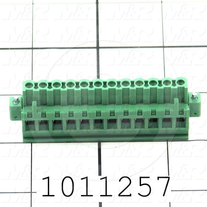 Connector, Plug, Female, 12-Contact, Screw Terminal, 5.08MM, 250V, 12A