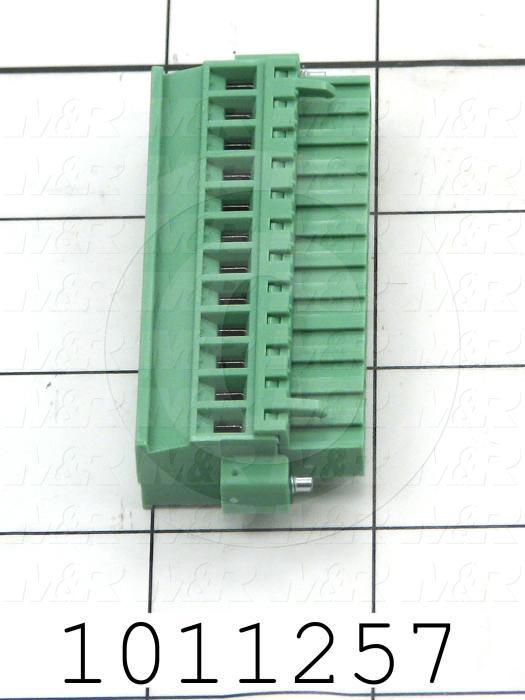 Connector, Plug, Female, 12-Contact, Screw Terminal, 5.08MM, 250V, 12A