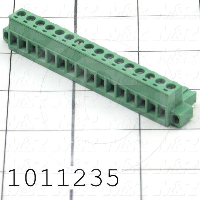 Connector, Plug, Female, 16-Contact, TWISTLOCK Terminal, 5.08MM, 250V, 12A