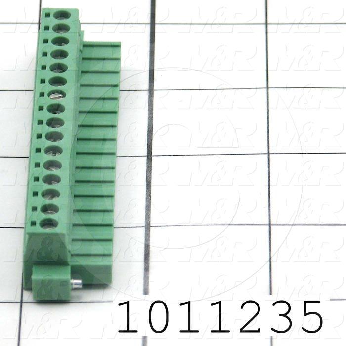 Connector, Plug, Female, 16-Contact, TWISTLOCK Terminal, 5.08MM, 250V, 12A