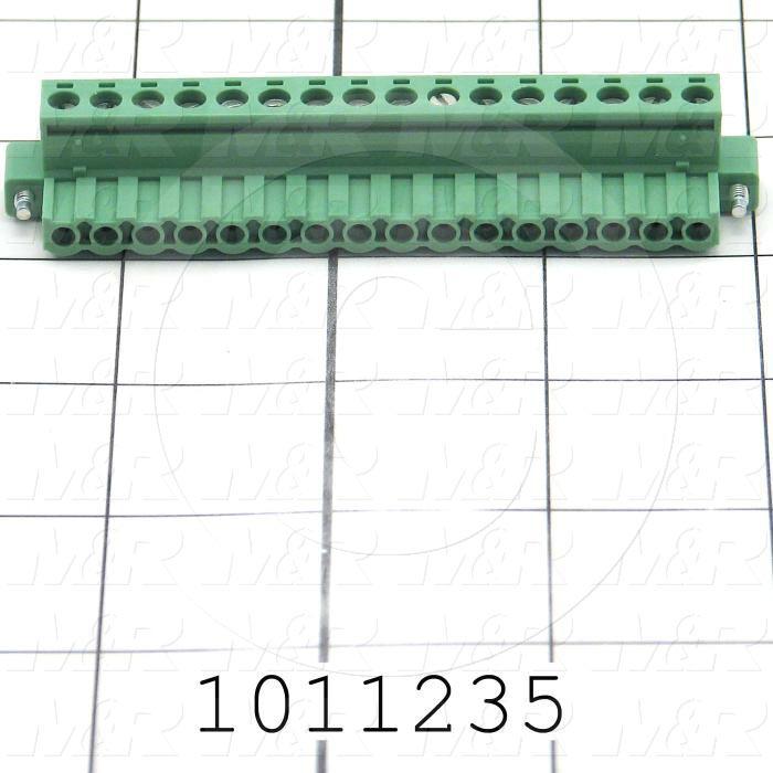 Connector, Plug, Female, 16-Contact, TWISTLOCK Terminal, 5.08MM, 250V, 12A