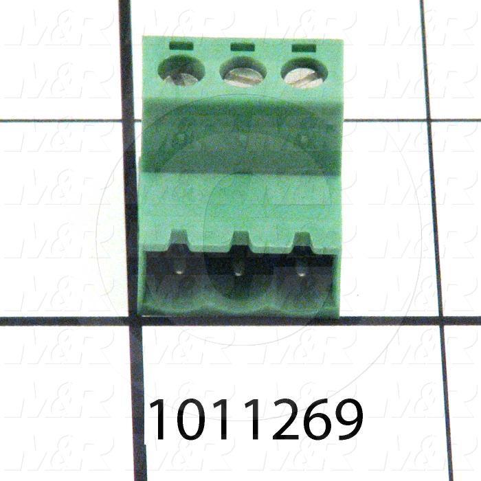 Connector, Plug, Female, 3-Socket, TWISTLOCK Terminal, 5.08MM, 400VAC, 15A