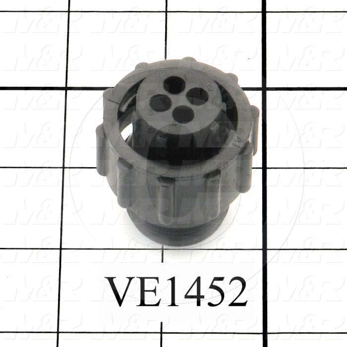 Connector, Plug, Female, 4-Position, TWISTLOCK Terminal, 5.08MM, 400VAC, 15A