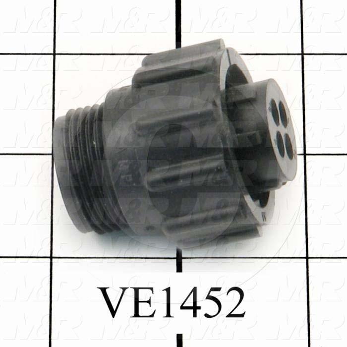 Connector, Plug, Female, 4-Position, TWISTLOCK Terminal, 5.08MM, 400VAC, 15A