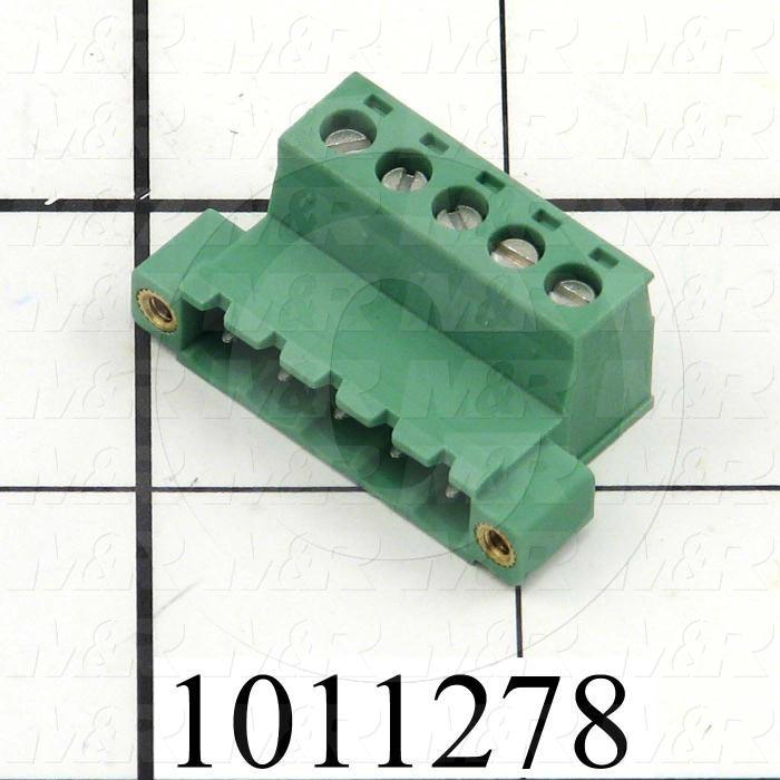 Connector, Plug, Female, 5-Socket, TWISTLOCK Terminal, 5.08MM, 400VAC, 15A