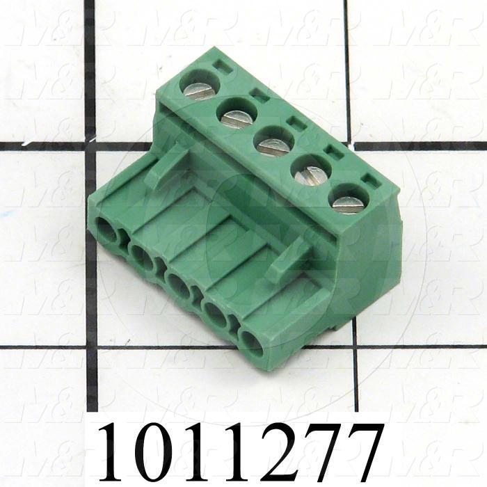 Connector, Plug, Male, 5-Pin, Screw Terminal, 5.08MM, 400VAC, 15A