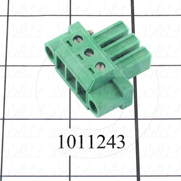 Connector, Power Plug, Female, 3-Contact, TWISTLOCK Terminal, 5.08MM, 400VAC, 15A