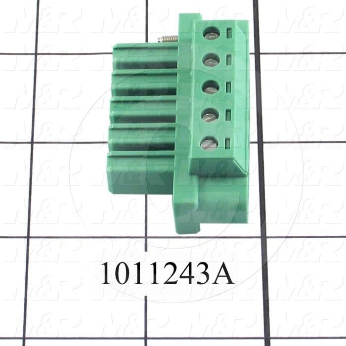 Connector, Power Plug, Female, 5-Contact, TWISTLOCK Terminal, 5.08MM, 400VAC, 15A