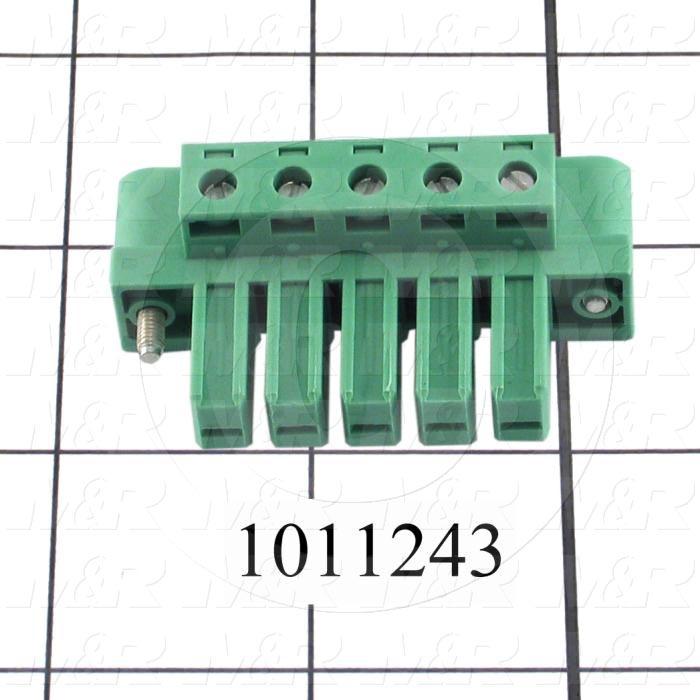 Connector, Power Plug, Female, 5-Contact, TWISTLOCK Terminal, 5.08MM, 400VAC, 15A