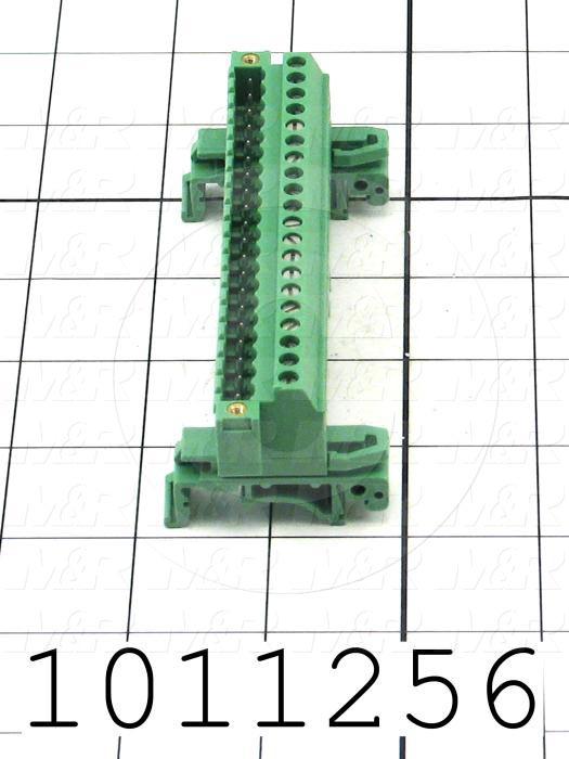 Connector, Socket, 20-Contact, Screw Terminal, 5.08MM, 250V, 12A