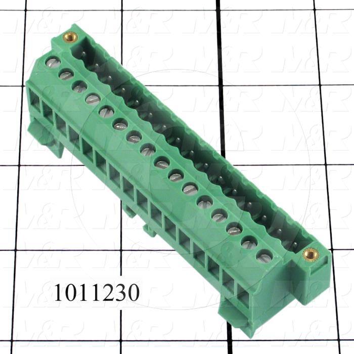 Connector, Socket, Male, 16-Pin, TWISTLOCK Terminal, 5.08MM, 250V, 12A