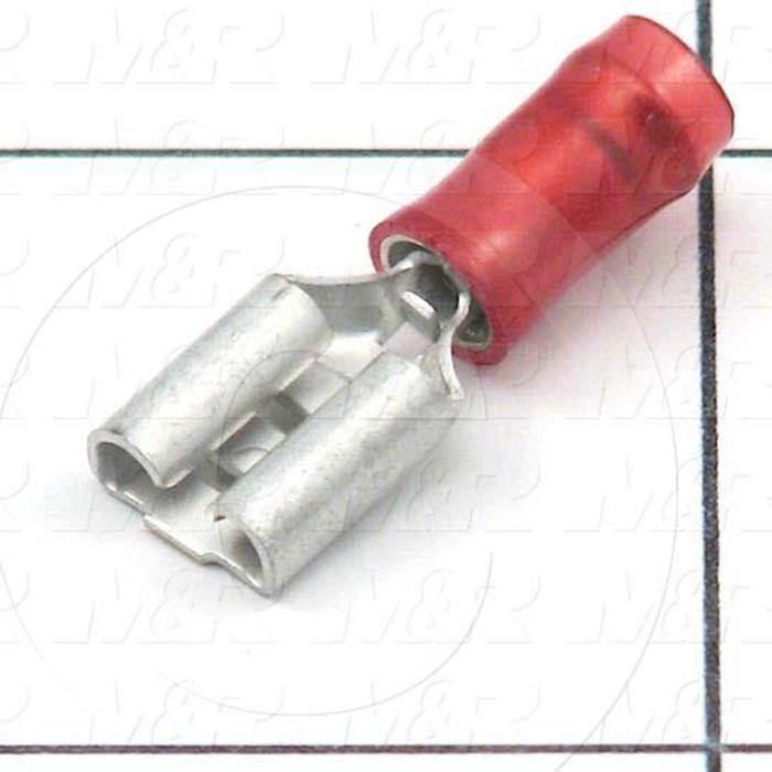 Connector, Terminal, Female, 1/4", brass