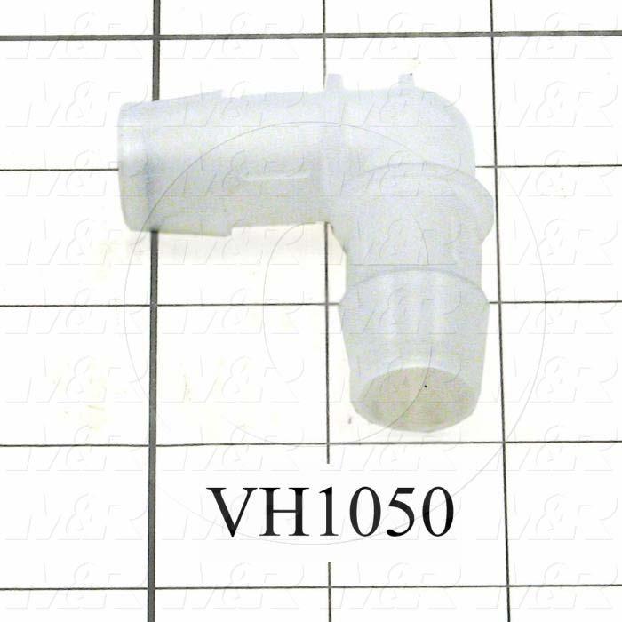 Connectors & Multi-connectors, Elbow Type, 3/8" Port In, 1 Quantity In, 3/8 Port Out, 1 Quantity Out, Barbed Special Version