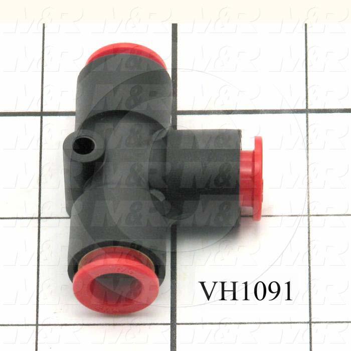 Connectors & Multi-connectors, Tee Type, 3/8" Port In, 3/8 Port Out