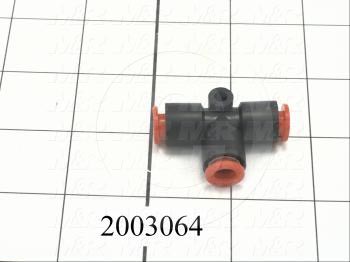 Connectors & Multi-connectors, Tee Union Type, 1/4" Port In, 1/4 Port Out