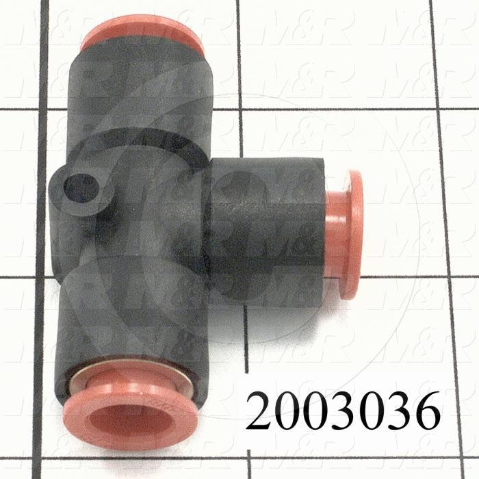 Connectors & Multi-connectors, Tee Union Type, 3/8" Port In, 3/8 Port Out