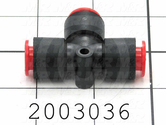 Connectors & Multi-connectors, Tee Union Type, 3/8" Port In, 3/8 Port Out