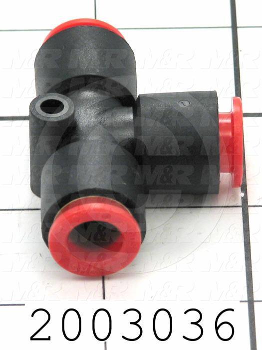 Connectors & Multi-connectors, Tee Union Type, 3/8" Port In, 3/8 Port Out