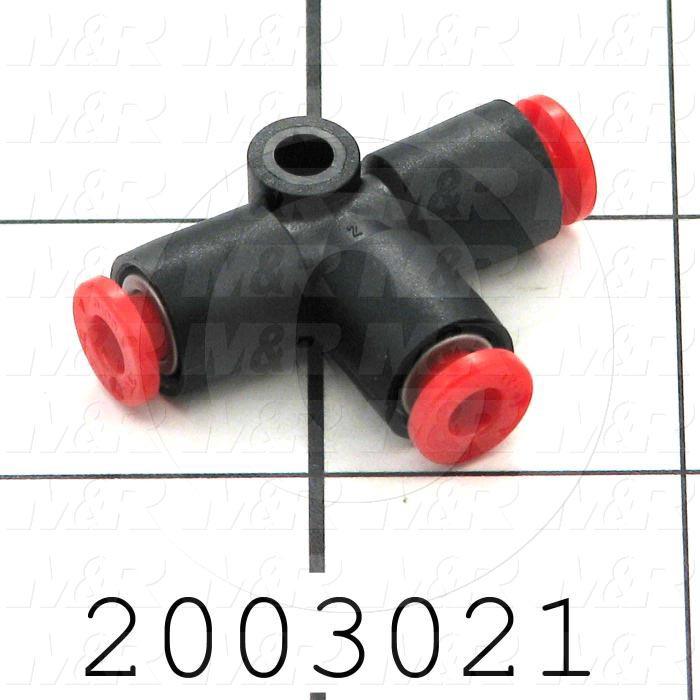 Connectors & Multi-connectors, Tee Union Type, 5/32" Port In, 5/32 Port Out