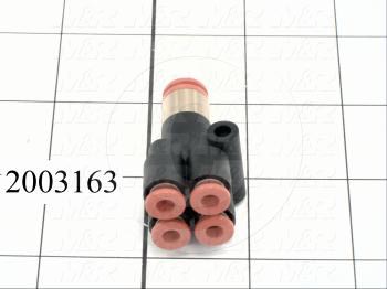 Connectors & Multi-connectors, Y Different Diameter Plug-In Type, 1/4" Port In, 5/32 Port Out