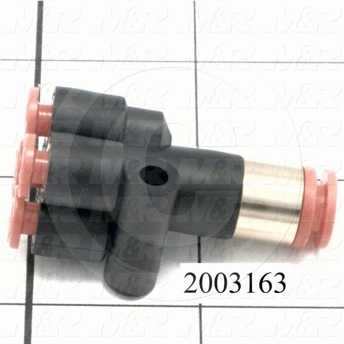 Connectors & Multi-connectors, Y Different Diameter Plug-In Type, 1/4" Port In, 5/32 Port Out
