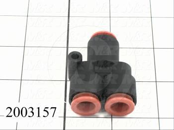 Connectors & Multi-connectors, Y Union Type, 3/8" Port In, 3/8 Port Out