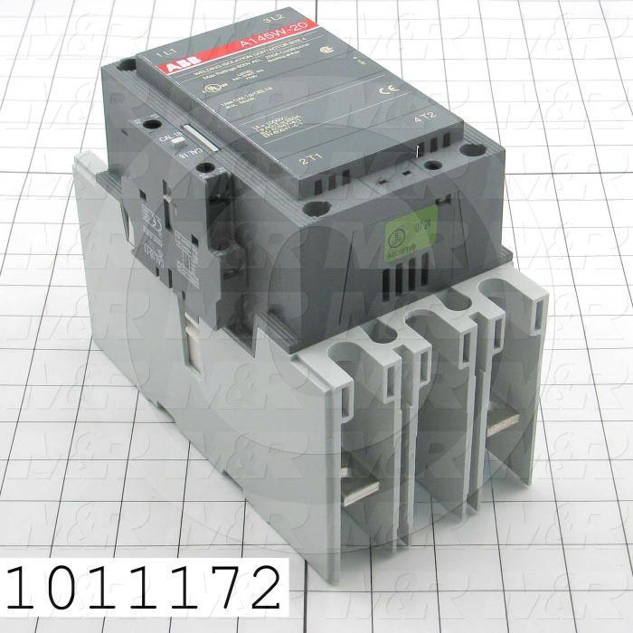 Contactor, 2 Poles, 120VAC Coil, 200A, 600VAC, 1 NO Contacts, 1 NC Contacts, Screw Terminal Connection