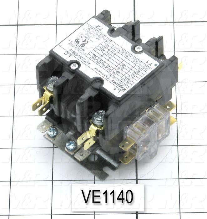 Contactor, 2 Poles, 25A, 120VAC