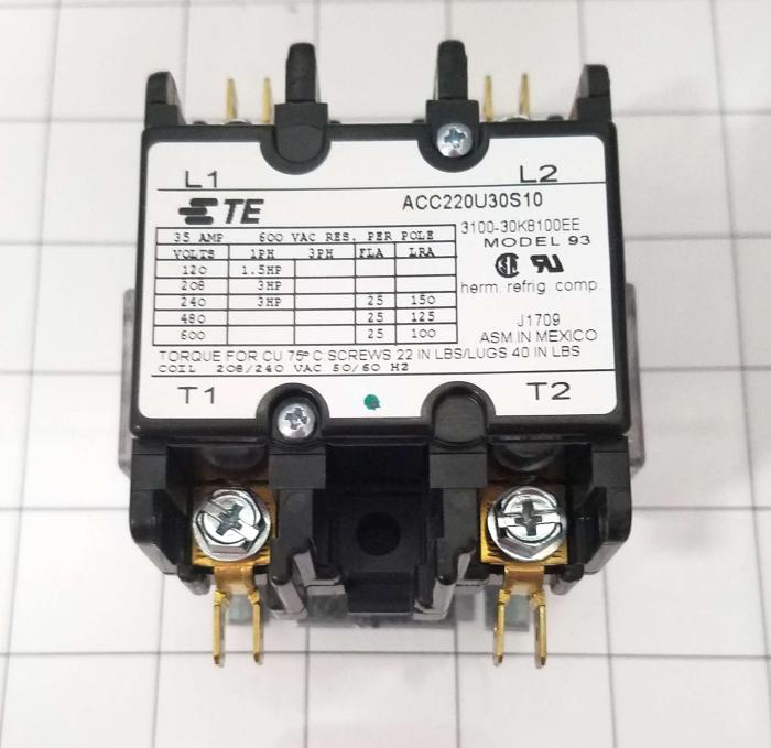 Contactor, 240VAC Coil, 25A