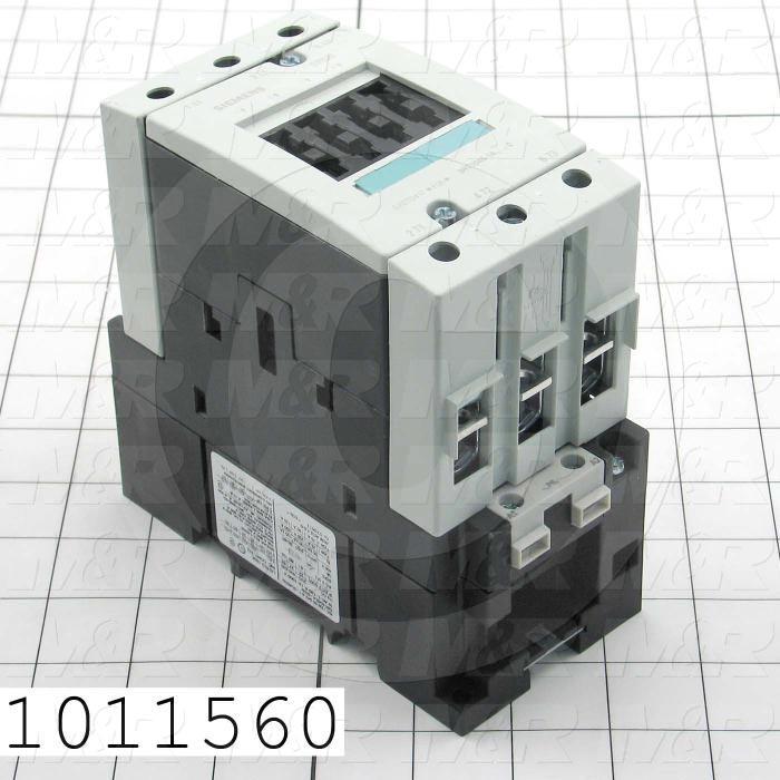 Contactor, 3 Poles, 240VAC Coil, 105A, 25 HP @ 3PH 200VAC, 575VAC, 60 HP @ 3PH 460VAC, Screw Terminal Connection