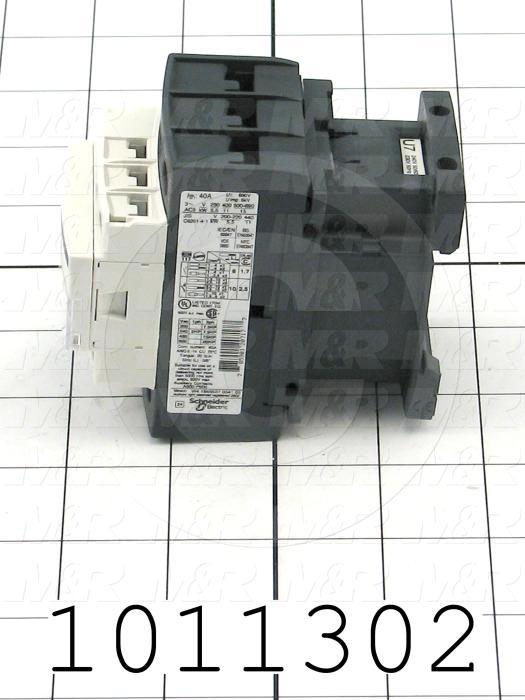 Contactor, 3 Poles, 240VAC Coil, 40A, 7.5 HP @ 3PH 200VAC, 575VAC, 15 HP @ 3PH 460VAC, 1 NO Contacts, 1 NC Contacts, Screw Terminal Connection