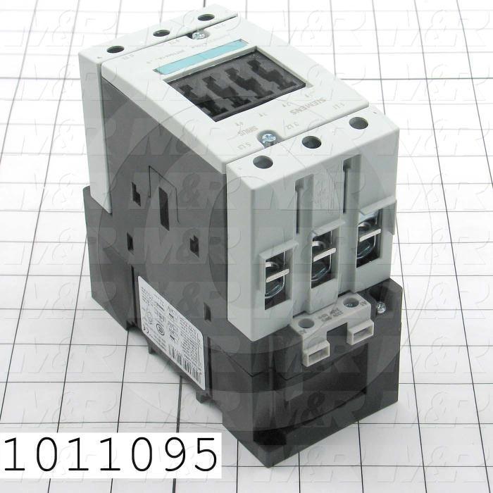 Contactor, 3 Poles, 240VAC Coil, 90A, 20 HP @ 3PH 200VAC, 575VAC, 50HP HP @ 3PH 460VAC, Screw Terminal Connection