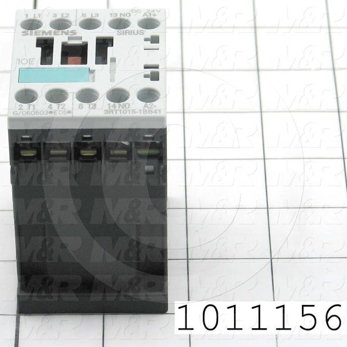 Contactor, 3 Poles, 24VDC Coil, 20A, 1.5 HP @ 3PH 200VAC, 575VAC, 3 HP @ 3PH 460VAC, 1 NO Contacts, Screw Terminal Connection