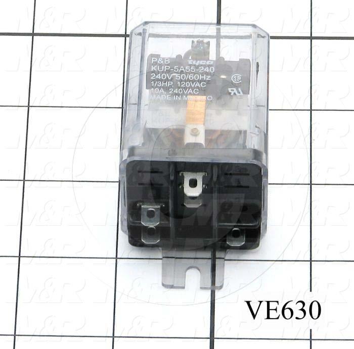 Control Relay, 1 Pole, 230VAC Coil Voltage, SPDT, 10A, 240VAC